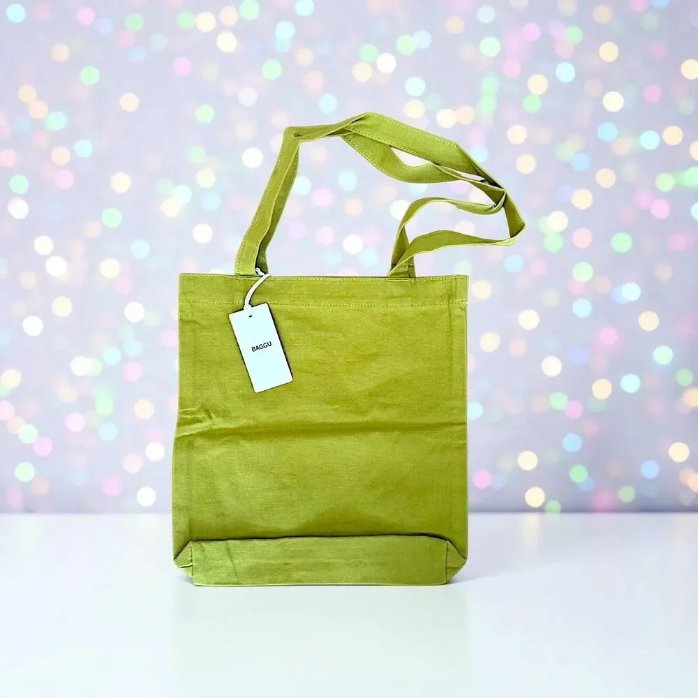 BAGGU Mini Merch Tote Bag In Caper Green New With Tags